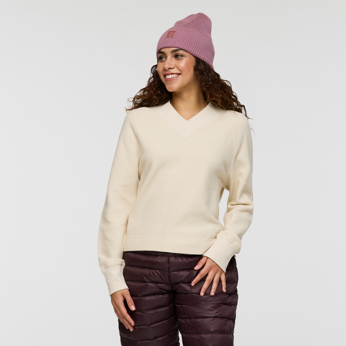 Atajo Long-Sleeve Waffle V-Neck - Women's