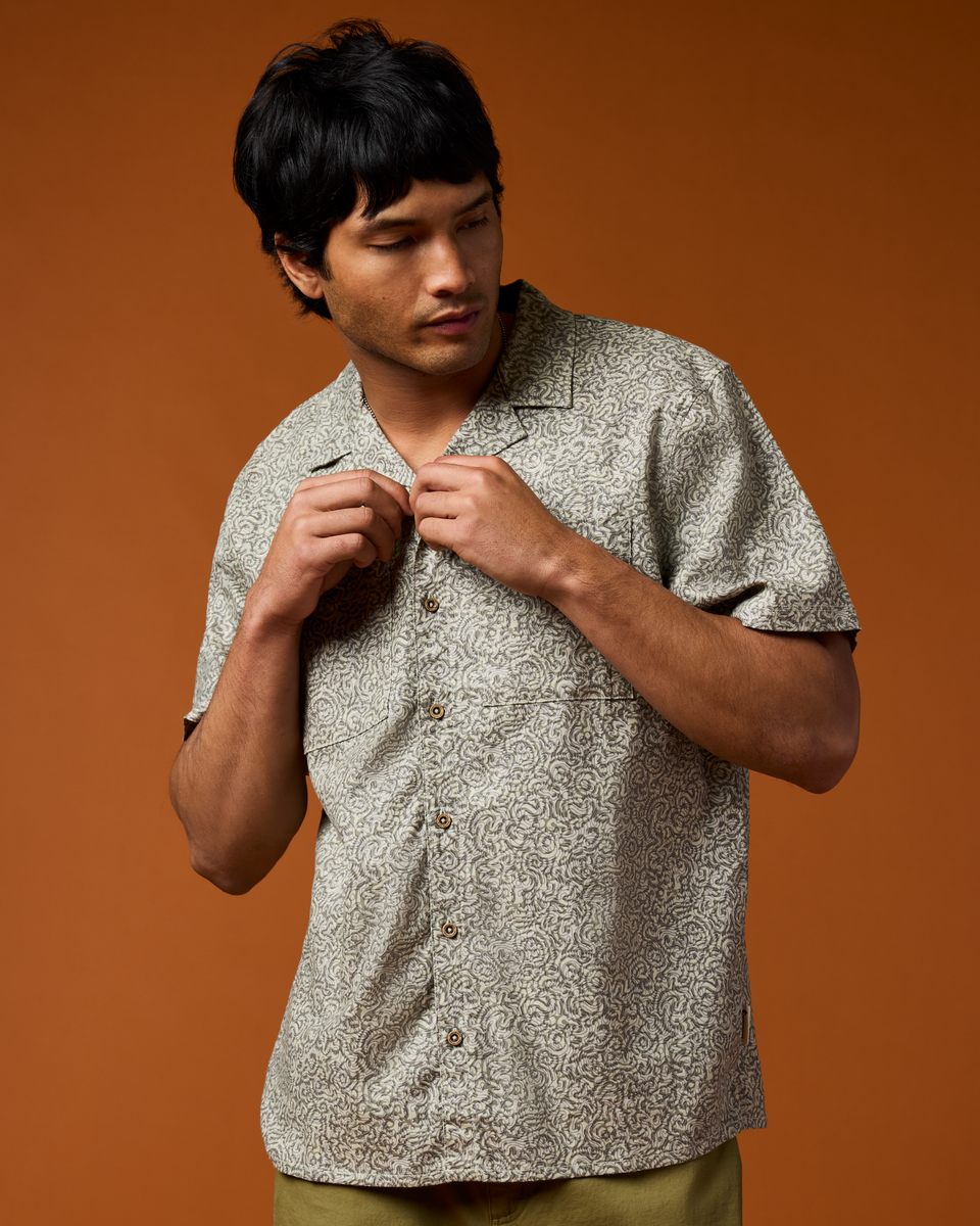 Afuera Button Up Shirt - Print - Men's