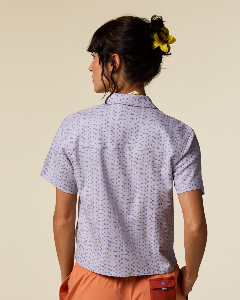 Afuera Button Up Shirt - Print - Women's