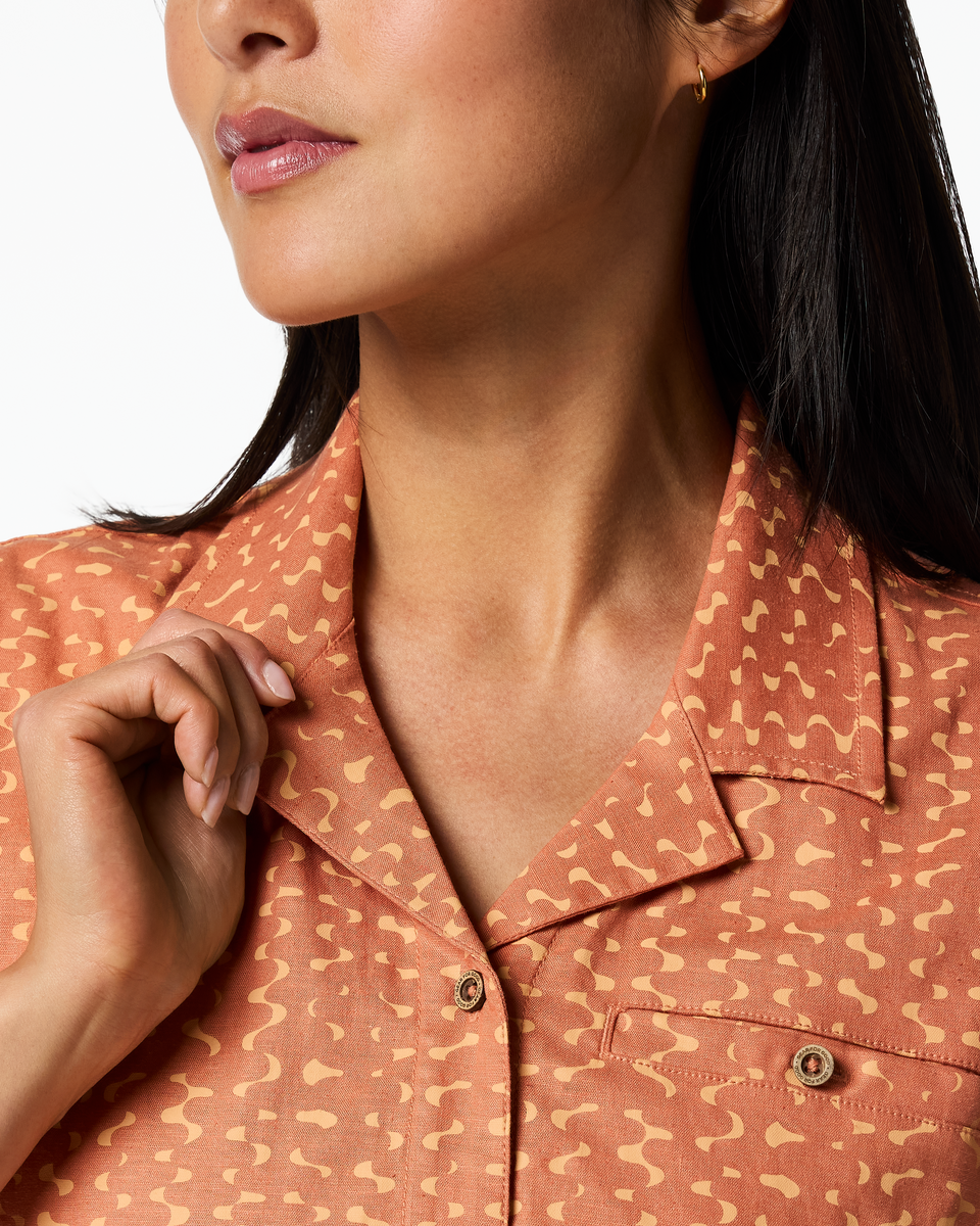 Afuera Button Up Shirt - Print - Women's