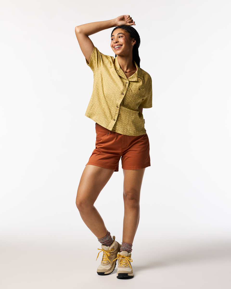 Afuera Button Up Shirt - Print - Women's