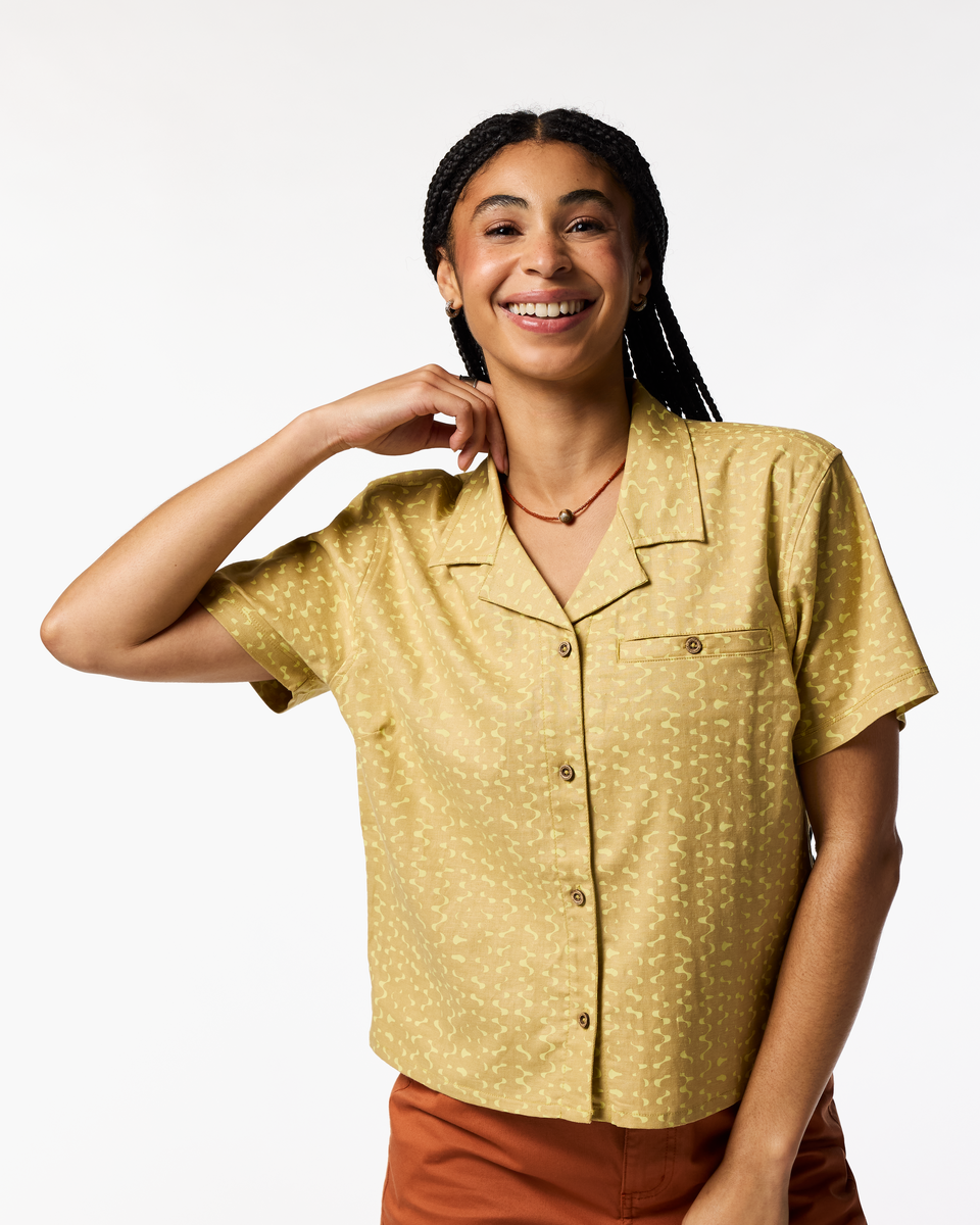 Afuera Button Up Shirt - Print - Women's